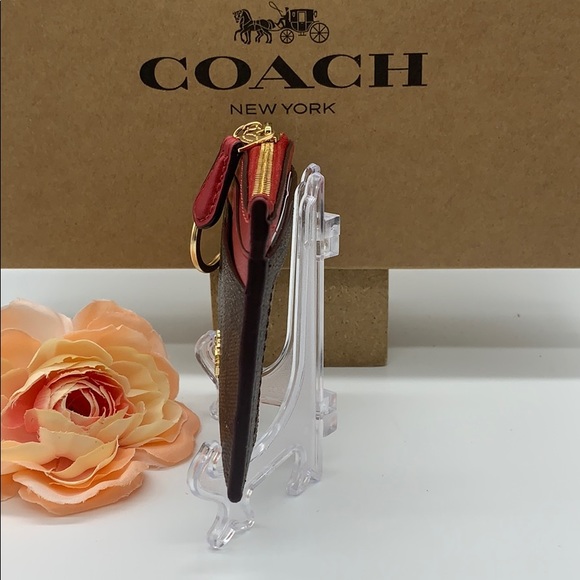 Mini Skinny Id Case In Signature Canvas Im/Brown T - Picture 7 of 16